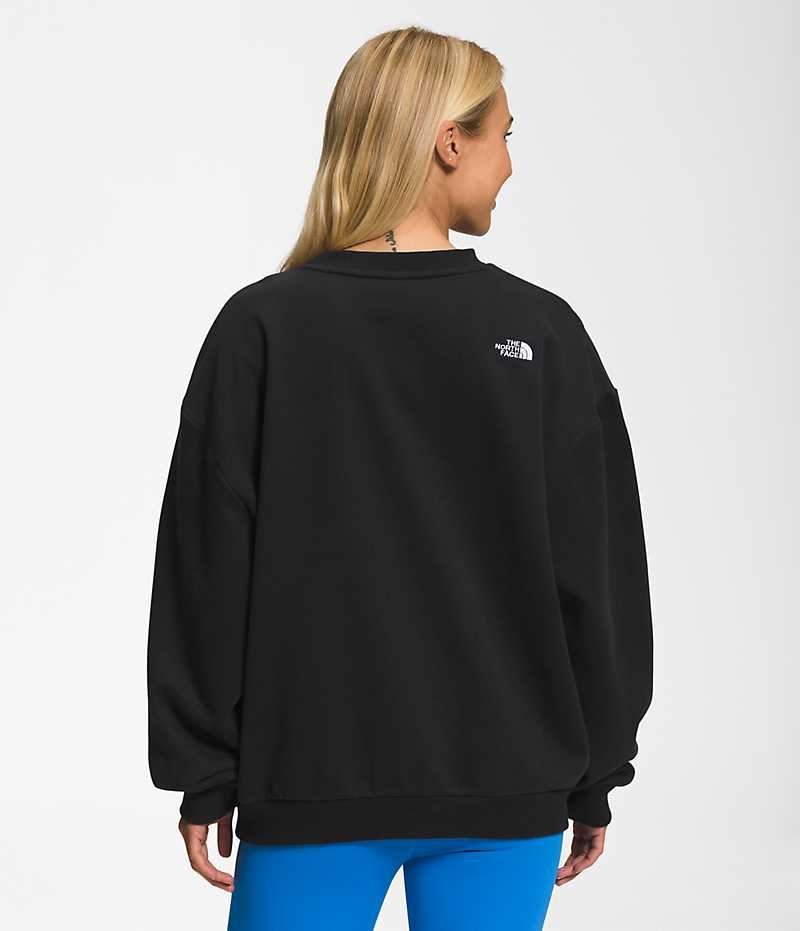 The North Face Felted Fleece Crew Pullover Dame Svarte | OSLO IOGKCF