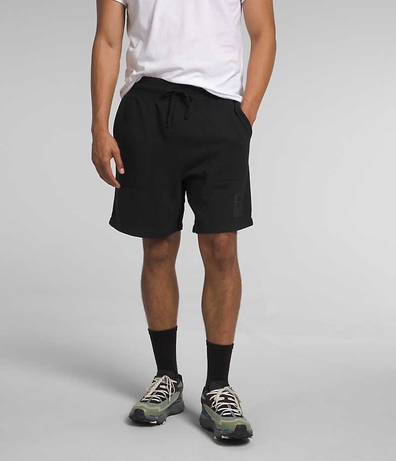 The North Face Garment Dye Fleece Shorts Herre Svarte | NORGE MGQJEX