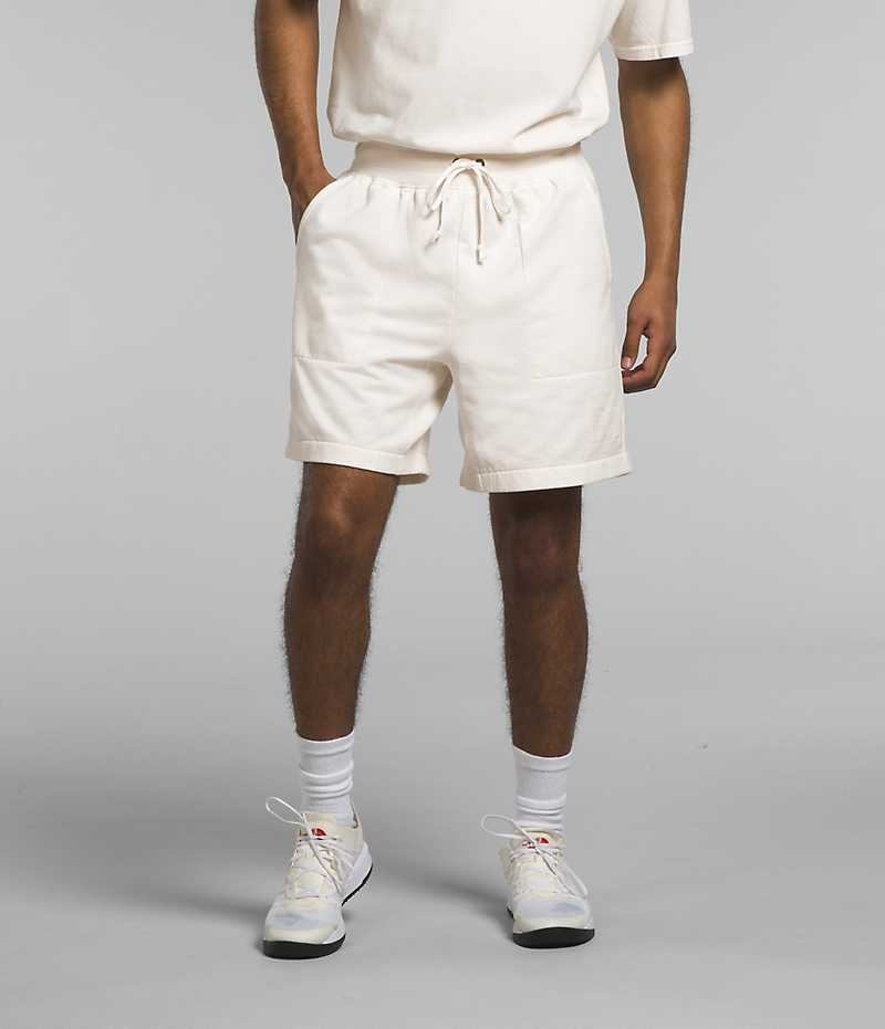 The North Face Garment Dye Fleece Shorts Herre Hvite | OSLO UVMJTY