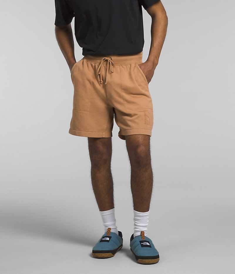 The North Face Garment Dye Fleece Shorts Herre Khaki | OSLO OYXDLC