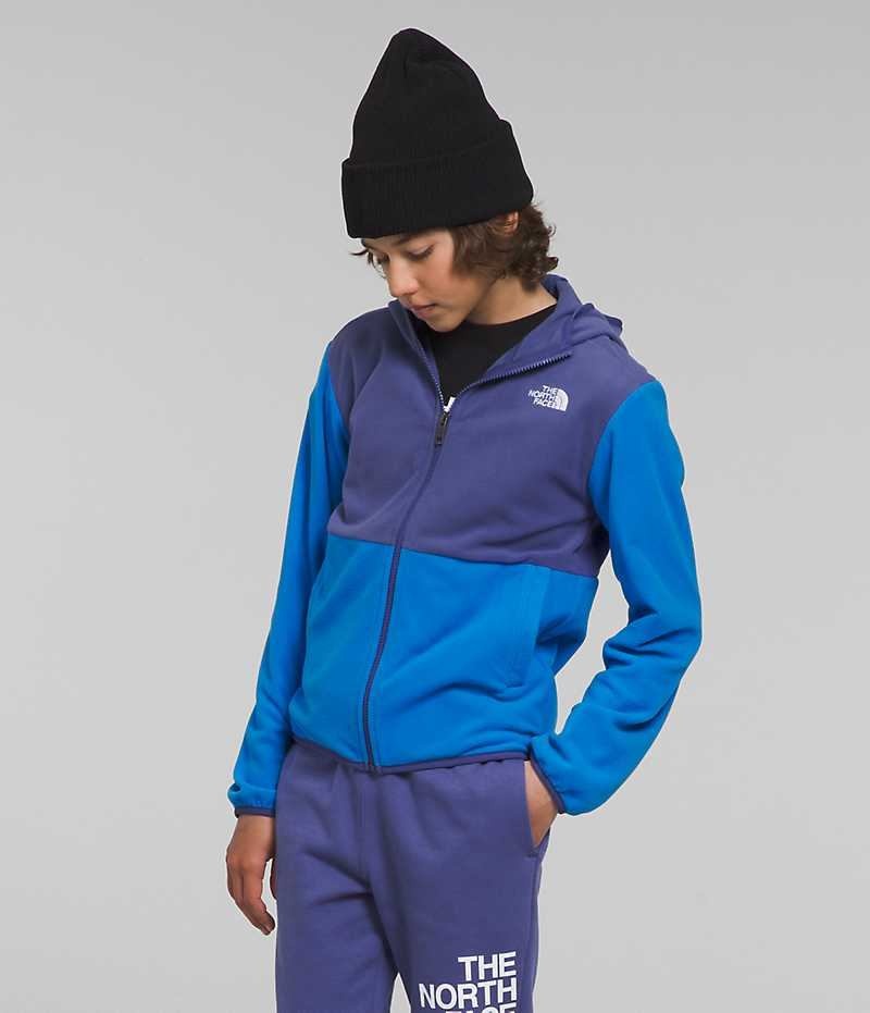 The North Face Glacier Full-Zip Hette Fleecejakker Gutt Blå | OSLO JLHSKG