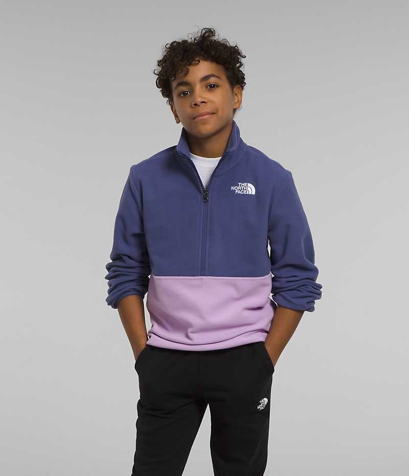 The North Face Glacier ¼-Zip Pullover Gutt Blå | OSLO ZXBFTI