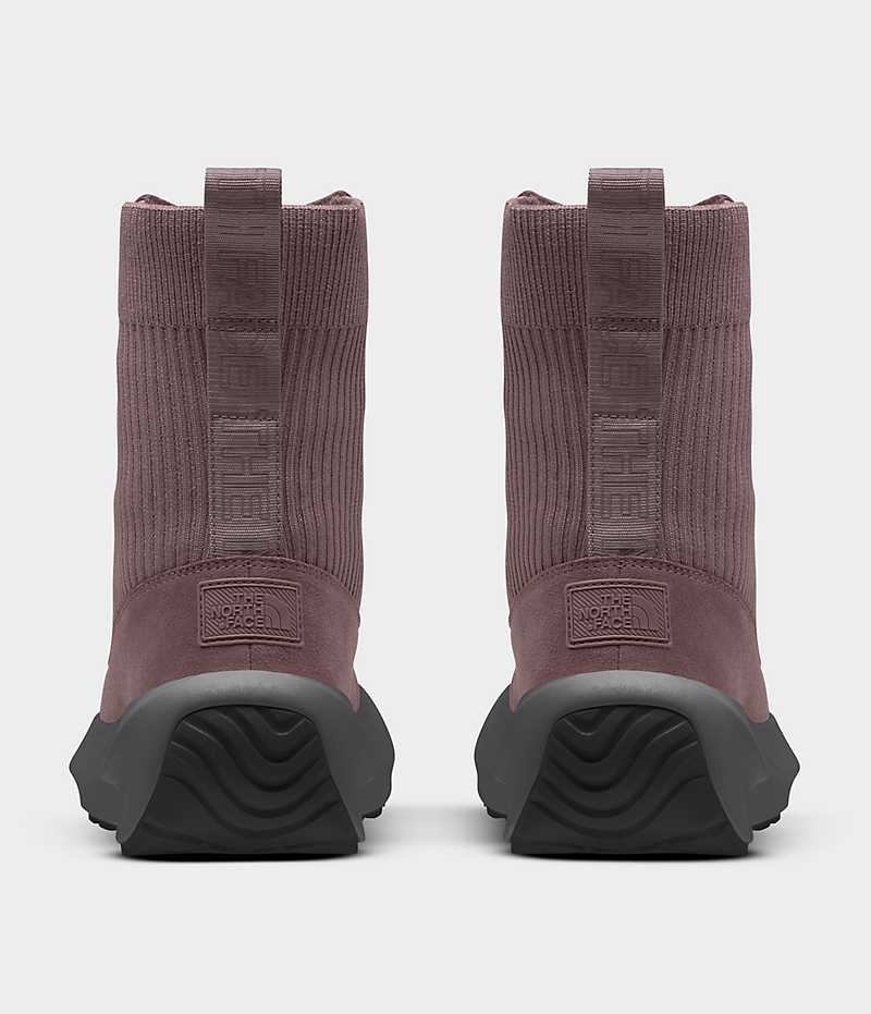 The North Face Halseigh Knit Vinterstøvler Dame Fuchsia | OSLO JDXCVT