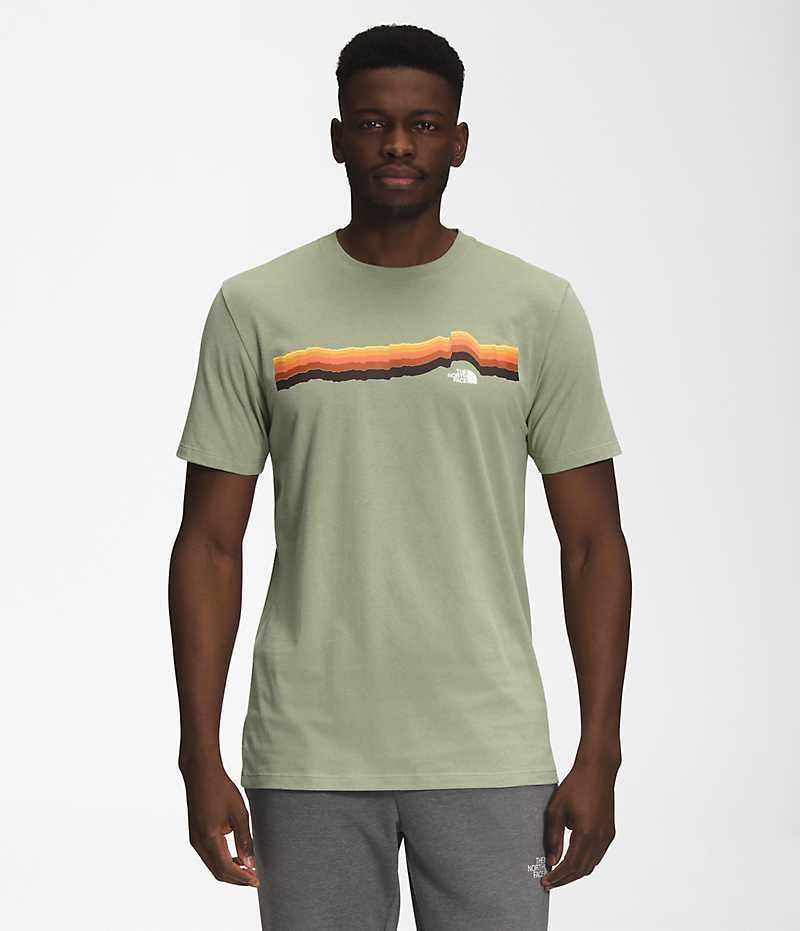 The North Face Kort Sleeve Tequila Sunrise T-Skjorte Herre Grønn | NORGE YZBFMT