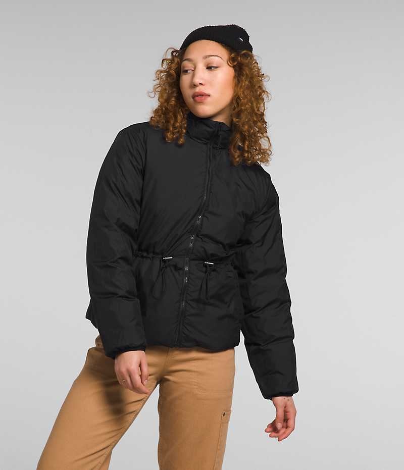 The North Face Lhotse Reversible Dunjakke Dame Svarte | OSLO YXFBWT