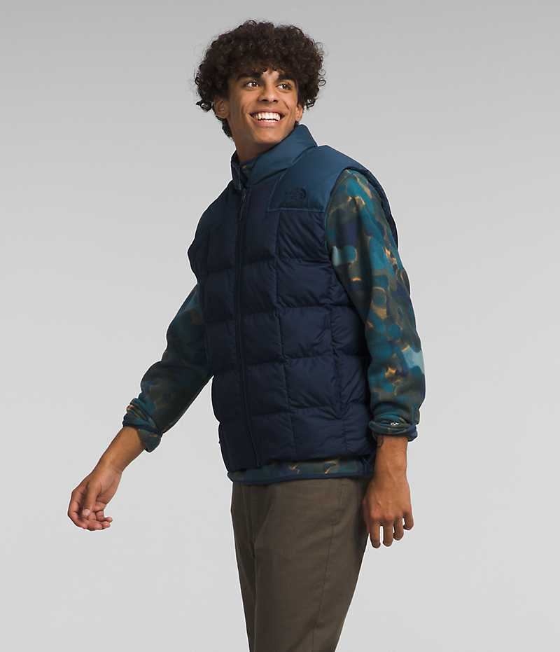 The North Face Lhotse Reversible Dunvest Herre Marineblå | OSLO ZVPJSN