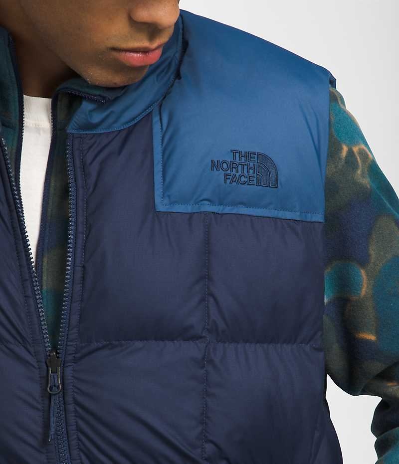 The North Face Lhotse Reversible Dunvest Herre Marineblå | OSLO ZVPJSN