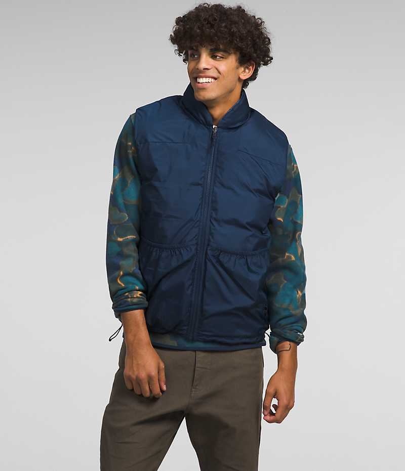 The North Face Lhotse Reversible Dunvest Herre Marineblå | OSLO ZVPJSN