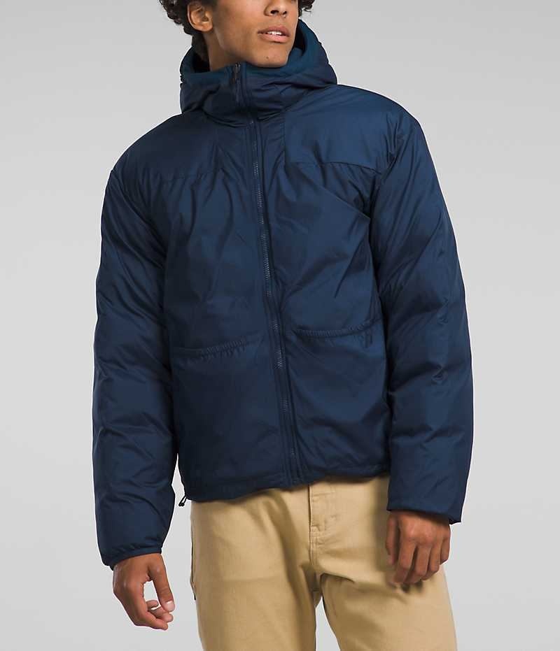 The North Face Lhotse Reversible Hoodie Dunjakke Herre Marineblå | OSLO FQTCNE