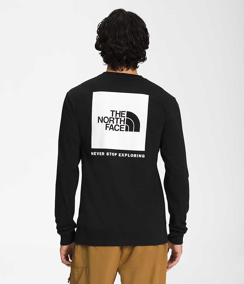 The North Face Long Sleeve Box NSE T-Skjorte Herre Svarte | NORGE GMYSKW