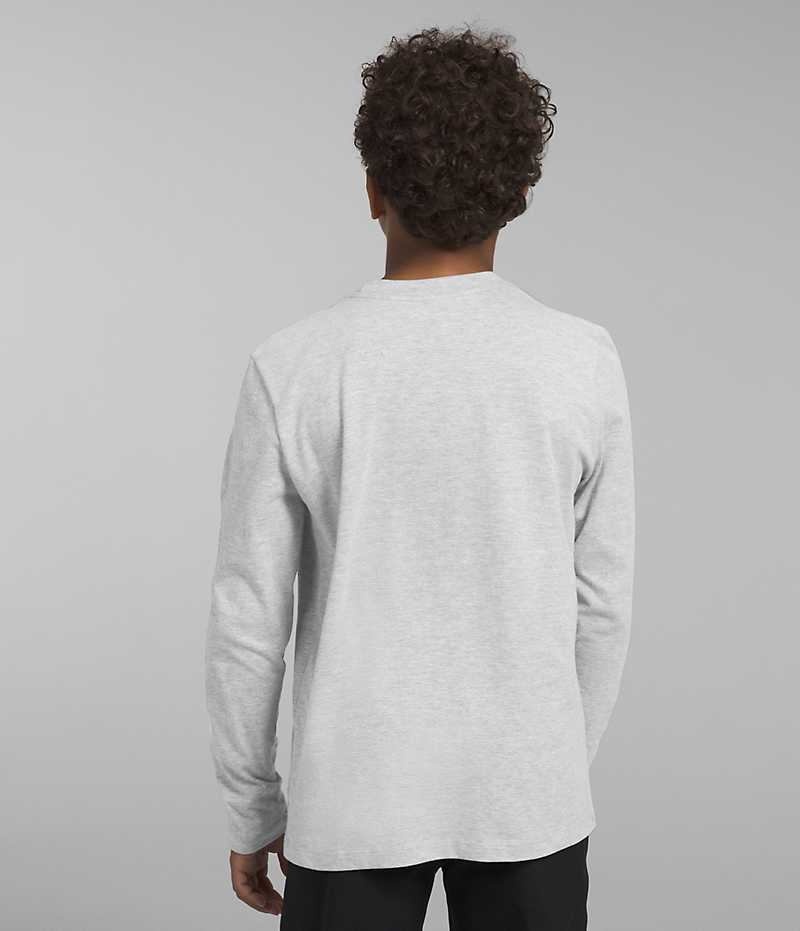 The North Face Long Sleeve Grafiske T-Skjorte Gutt Lyse Grå | OSLO XYRUID