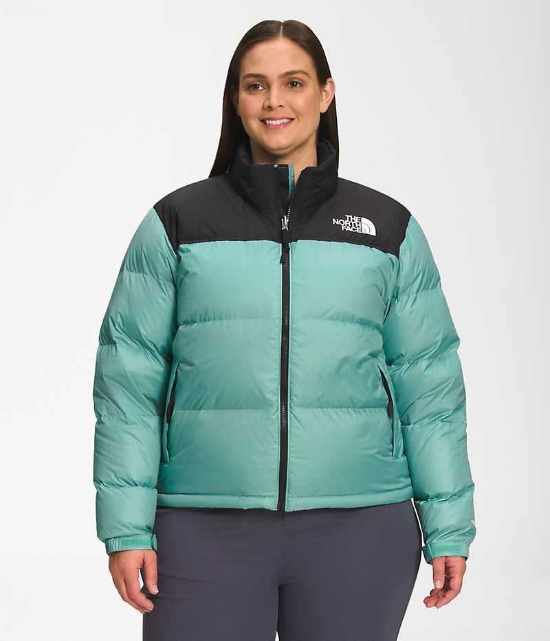 The North Face Plus 1996 Retro Nuptse Dunjakke Dame Turkis | OSLO HMOGQT