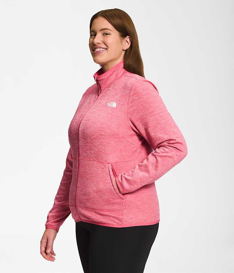 The North Face Plus Canyonlands Full-Zip Fleecejakker Dame Rosa | NORGE LKPETW