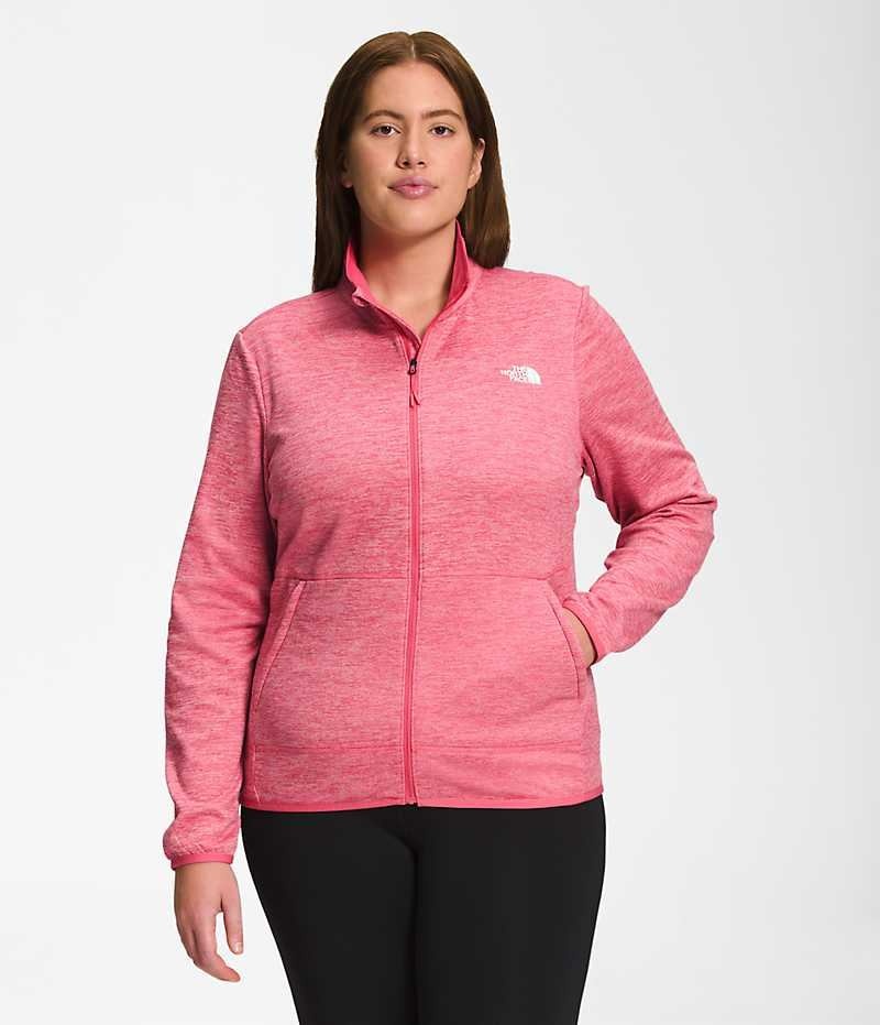 The North Face Plus Canyonlands Full-Zip Fleecejakker Dame Rosa | NORGE LKPETW