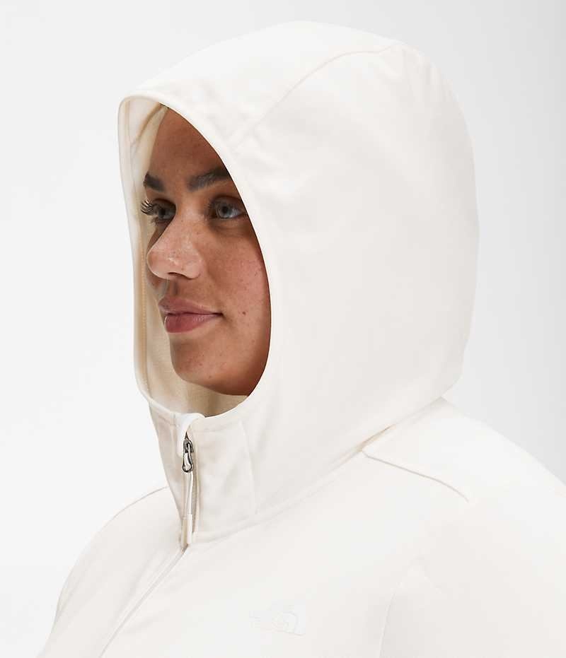 The North Face Plus Canyonlands Hoodie Fleecejakker Dame Hvite | NORGE LBSNIY