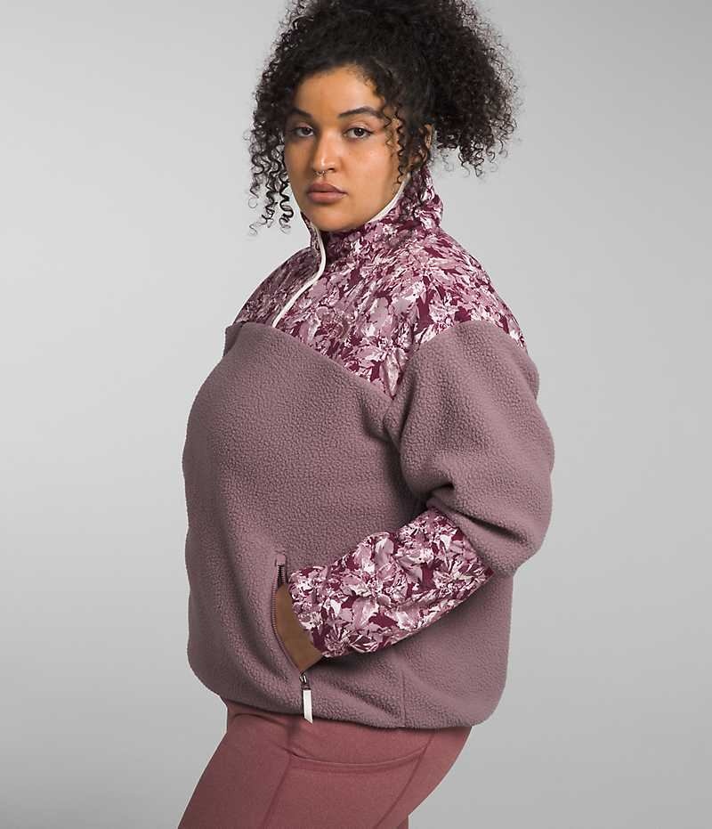 The North Face Plus Cragmont Fleece ¼-Snap Pullover Dame Fuchsia | OSLO ARQKNF