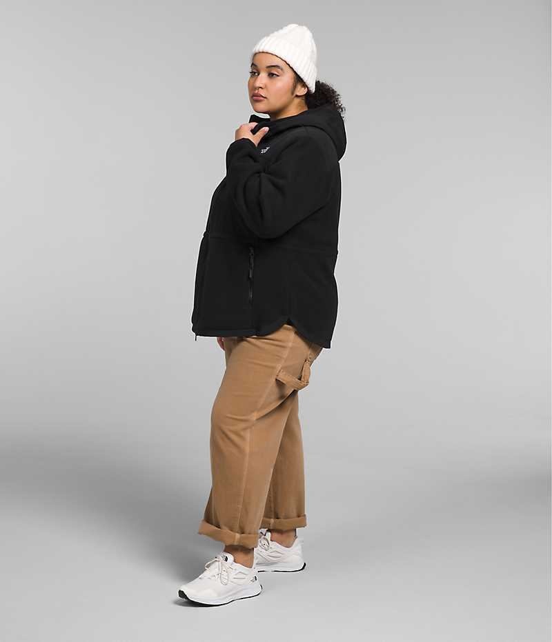 The North Face Plus Denali Hoodie Fleecejakker Dame Svarte | OSLO XQJMLR