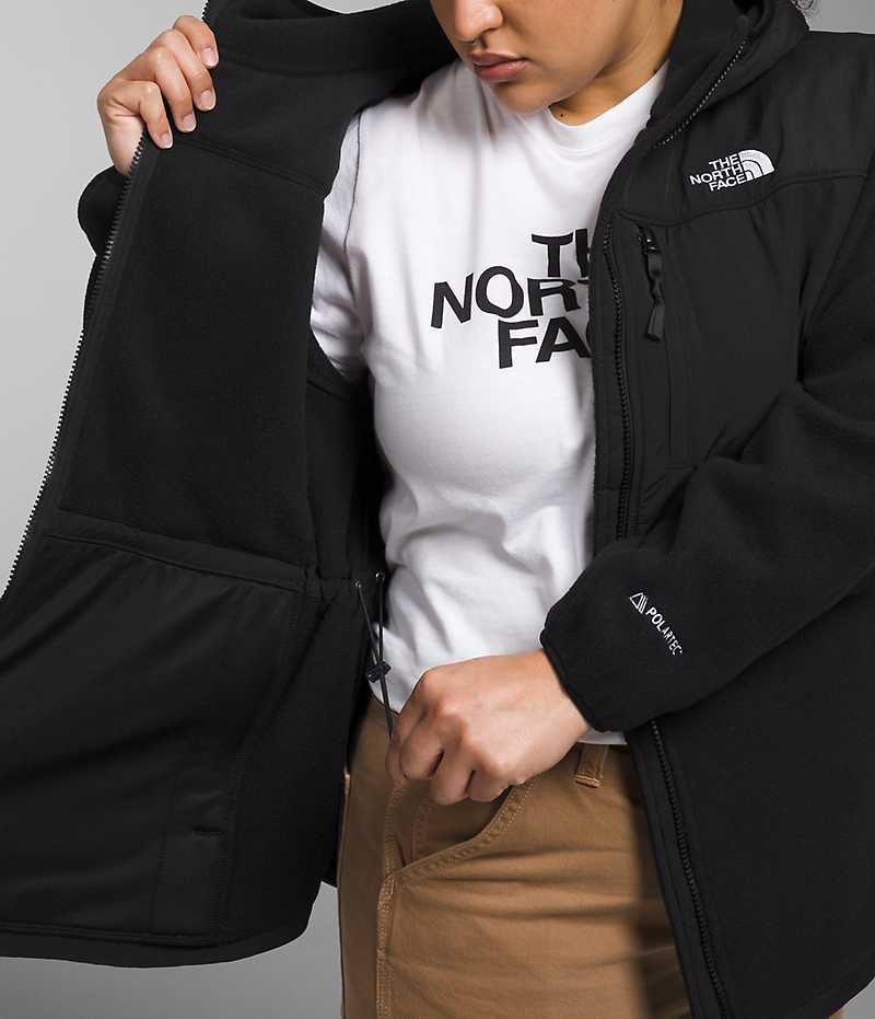 The North Face Plus Denali Hoodie Fleecejakker Dame Svarte | OSLO XQJMLR