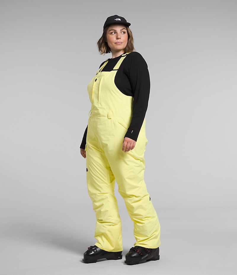 The North Face Plus Freedom Insulated Bib Bukser Dame Gul | NORGE RMTGXZ