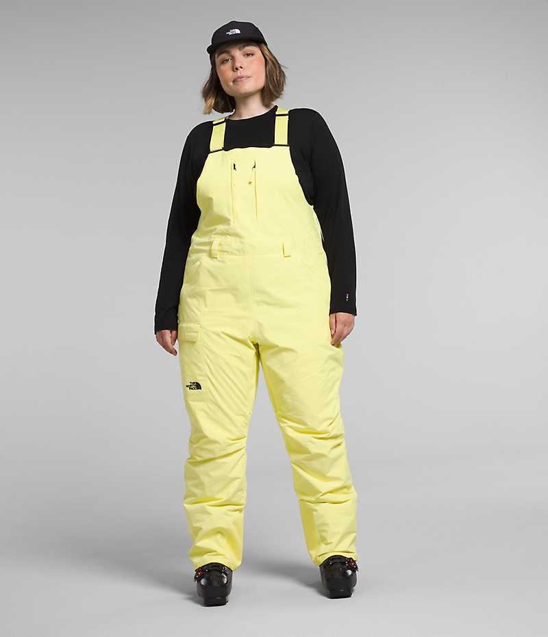 The North Face Plus Freedom Insulated Bib Bukser Dame Gul | NORGE RMTGXZ