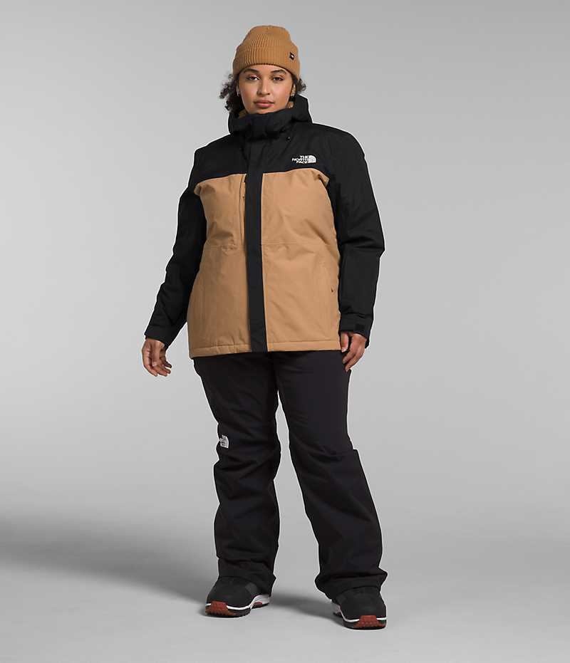 The North Face Plus Freedom Isolerte Jakker Dame Khaki Svarte | OSLO GTXQUM