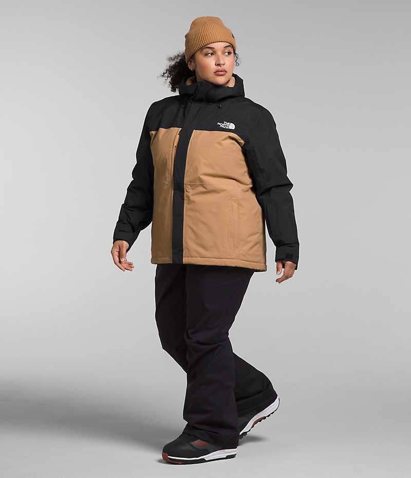 The North Face Plus Freedom Isolerte Jakker Dame Khaki Svarte | OSLO GTXQUM