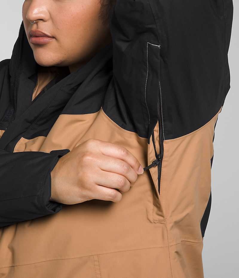 The North Face Plus Freedom Isolerte Jakker Dame Khaki Svarte | OSLO GTXQUM