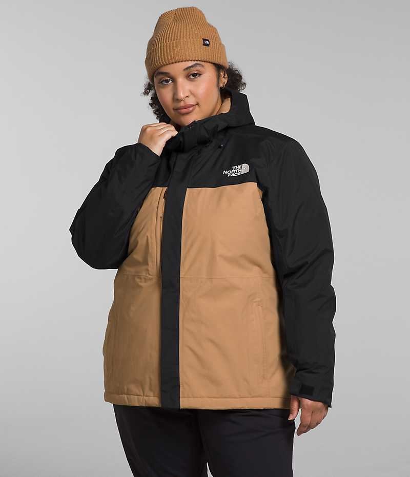 The North Face Plus Freedom Isolerte Jakker Dame Khaki Svarte | OSLO GTXQUM