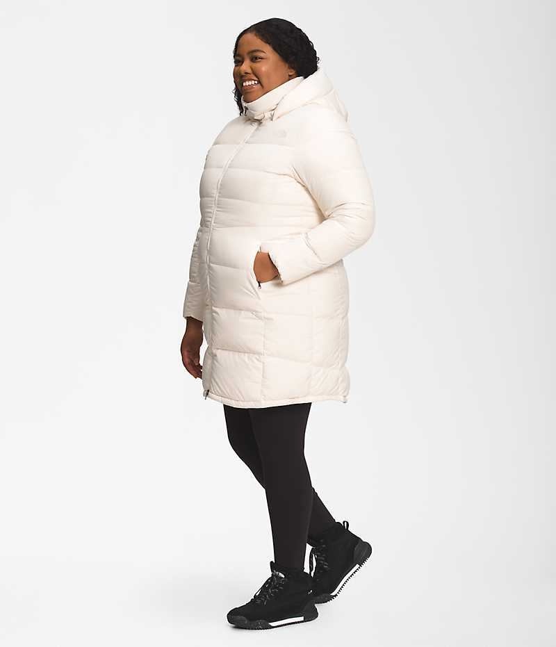 The North Face Plus Metropolis Parka Dame Hvite | NORGE JCPHNR