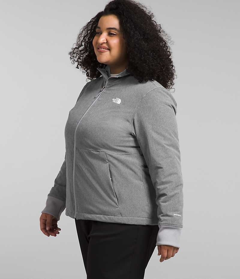 The North Face Plus Shelbe Raschel Hoodie Softshell Jakke Dame Grå | NORGE KVICUB