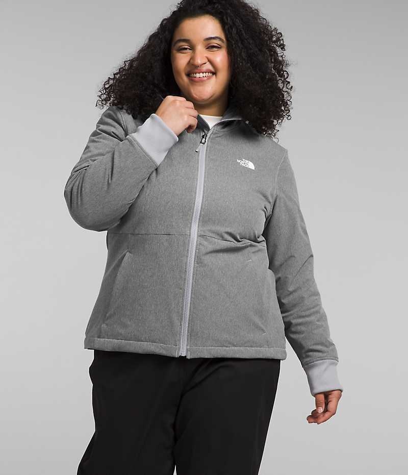 The North Face Plus Shelbe Raschel Hoodie Softshell Jakke Dame Grå | NORGE KVICUB