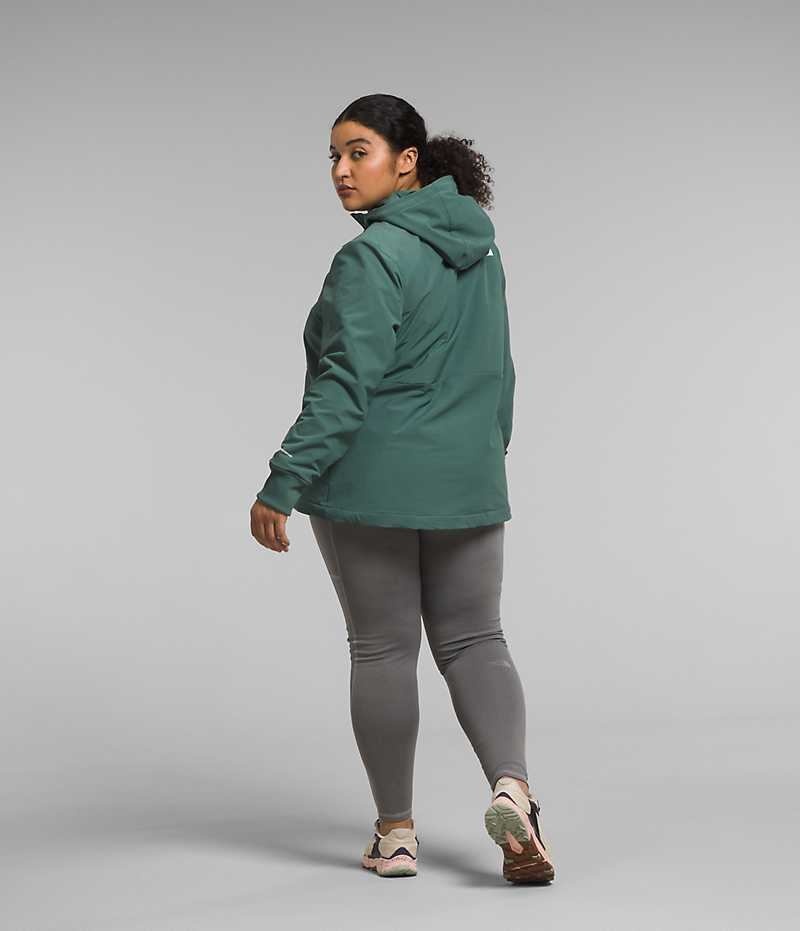 The North Face Plus Shelbe Raschel Hoodie Softshell Jakke Dame Grønn | NORGE BPLCGR