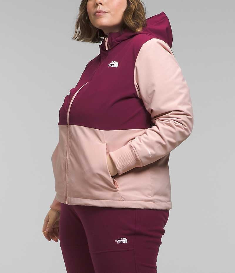 The North Face Plus Shelbe Raschel Hoodie Softshell Jakke Dame Rosa | OSLO YGTNLV