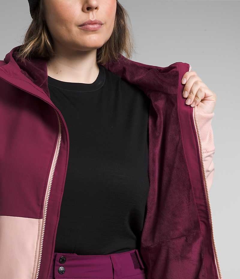 The North Face Plus Shelbe Raschel Hoodie Softshell Jakke Dame Rosa | OSLO YGTNLV