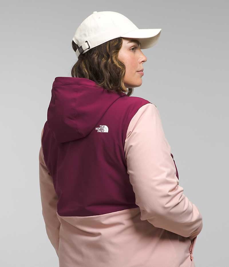 The North Face Plus Shelbe Raschel Hoodie Softshell Jakke Dame Rosa | OSLO YGTNLV