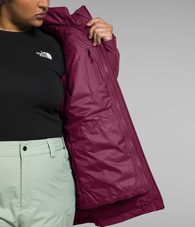 The North Face Plus ThermoBall™ Eco Snow Triclimate® Isolerte Jakker Dame Rød | NORGE QYDOKL