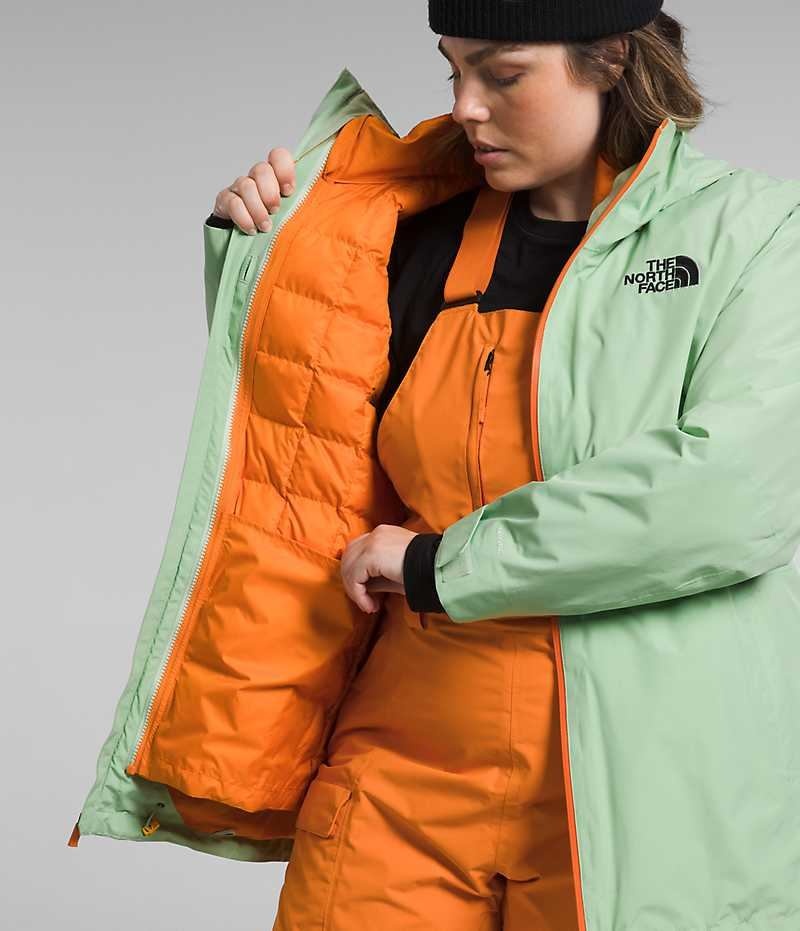 The North Face Plus ThermoBall™ Eco Snow Triclimate® Isolerte Jakker Dame Mint | NORGE DHEMJW