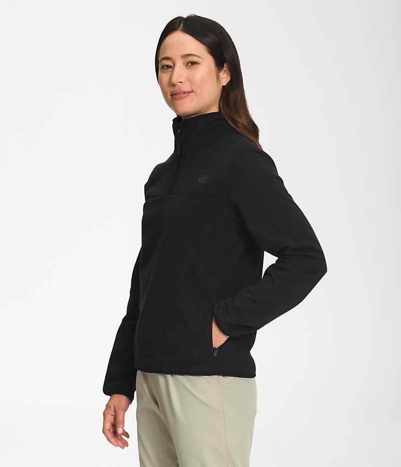 The North Face Polar Osito ¼-Zip Sweatshirt Dame Svarte | NORGE BKDYWM