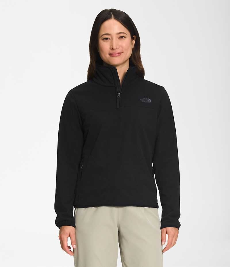 The North Face Polar Osito ¼-Zip Sweatshirt Dame Svarte | NORGE BKDYWM