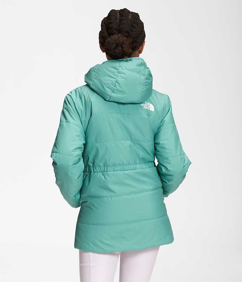 The North Face Reversible Mossbud Parka Jente Turkis | OSLO DSJQYC