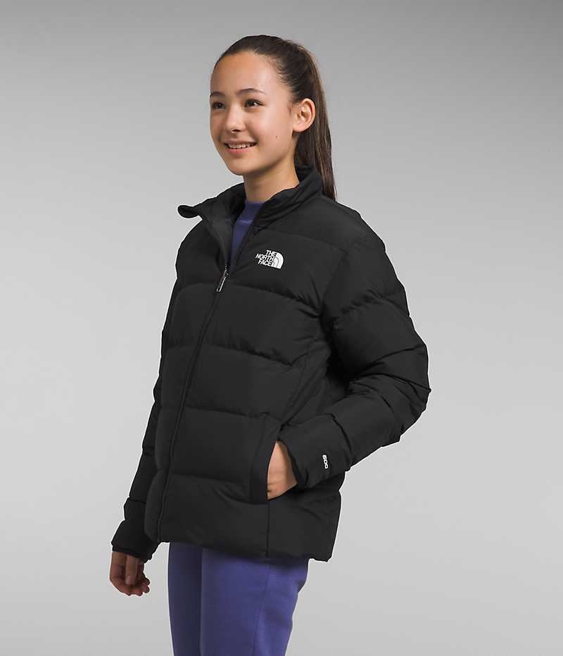 The North Face Reversible North Dunjakke Jente Svarte | NORGE HFAYEG