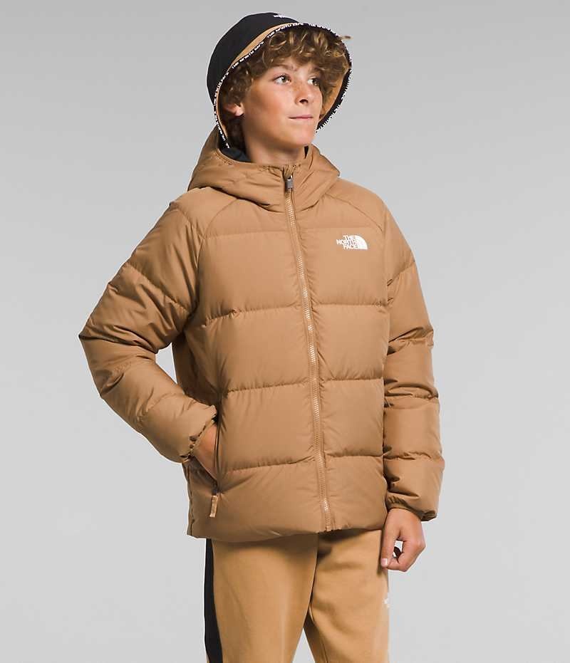 The North Face Reversible North Hette Dunjakke Gutt Khaki | OSLO WSVGXJ