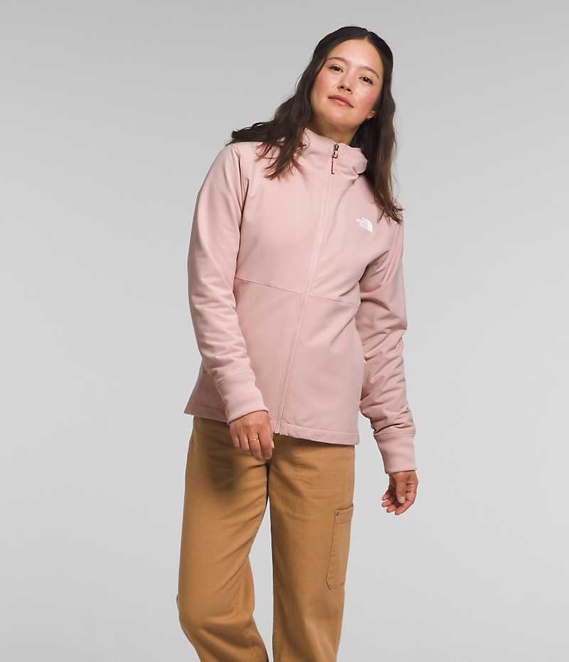 The North Face Shelbe Raschel Hoodie Softshell Jakke Dame Rosa | OSLO KRJQNV