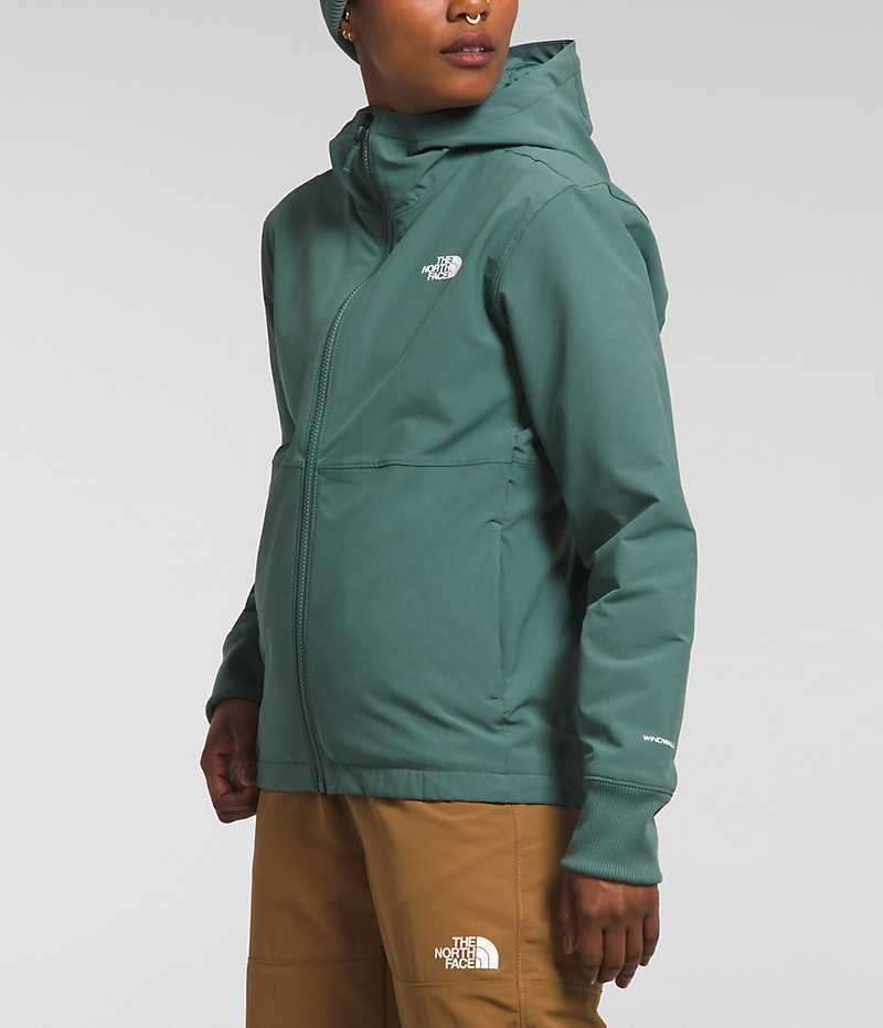 The North Face Shelbe Raschel Hoodie Softshell Jakke Dame Grønn | NORGE UDXLCR