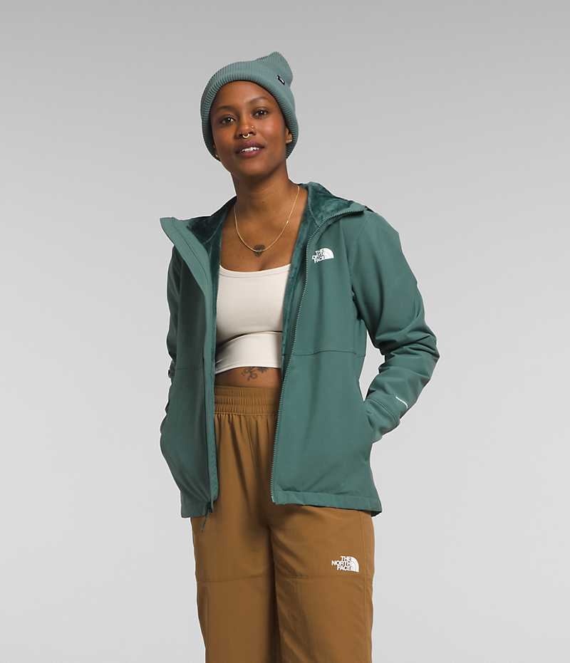 The North Face Shelbe Raschel Hoodie Softshell Jakke Dame Grønn | NORGE UDXLCR