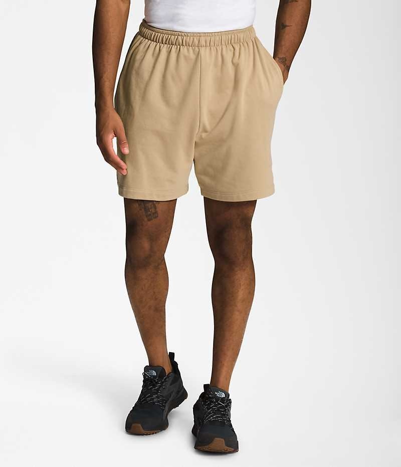 The North Face Simple Logo Fleece Shorts Herre Khaki | OSLO XEOSIY