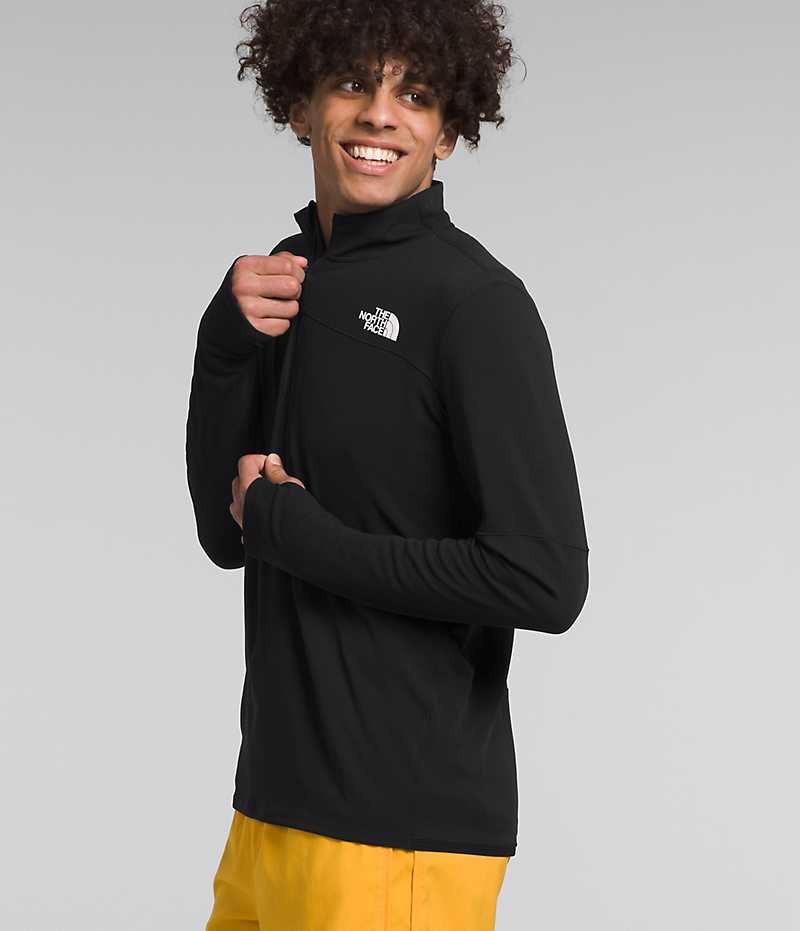 The North Face Sunriser ¼-Zip Sweatshirt Herre Svarte | NORGE REOUVF