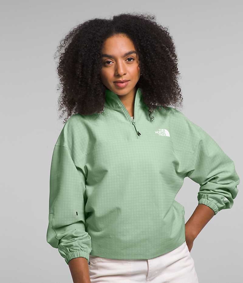 The North Face Tekware™ Grid 1/4 Zip Sweatshirt Dame Mint | NORGE QNDPYW