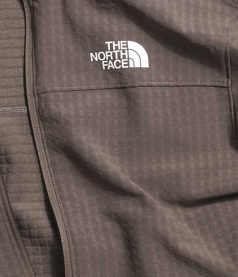 The North Face Tekware™ Grid Full-Zip Fleecejakker Dame Brune | NORGE KYLGDQ