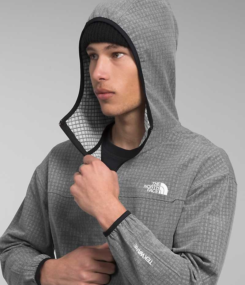 The North Face Tekware™ Grid Hoodie Fleecejakker Herre Grå | NORGE YPDZCN